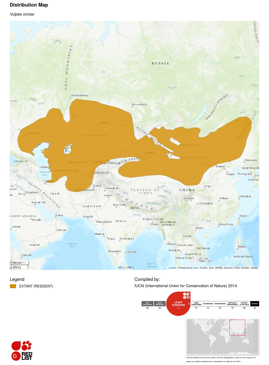 (Corsac range map)